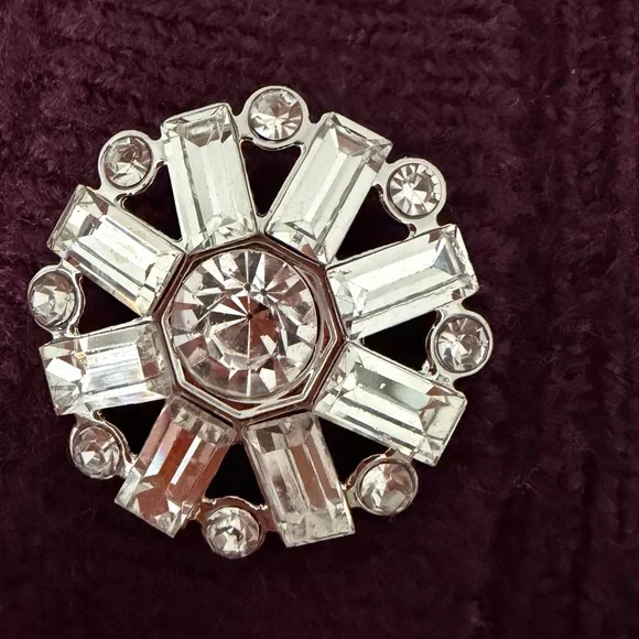 🩵 5 for $25 EXPRESS • burgundy cardigan with jewel buttons - Picture 2 of 4